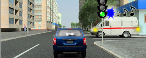 Обучение водителей правилам использования спецсигналов